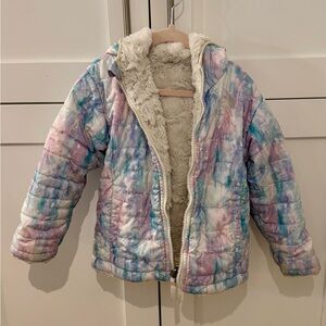 The North Face Kids Tie-Dye faux fur Lined Jacket